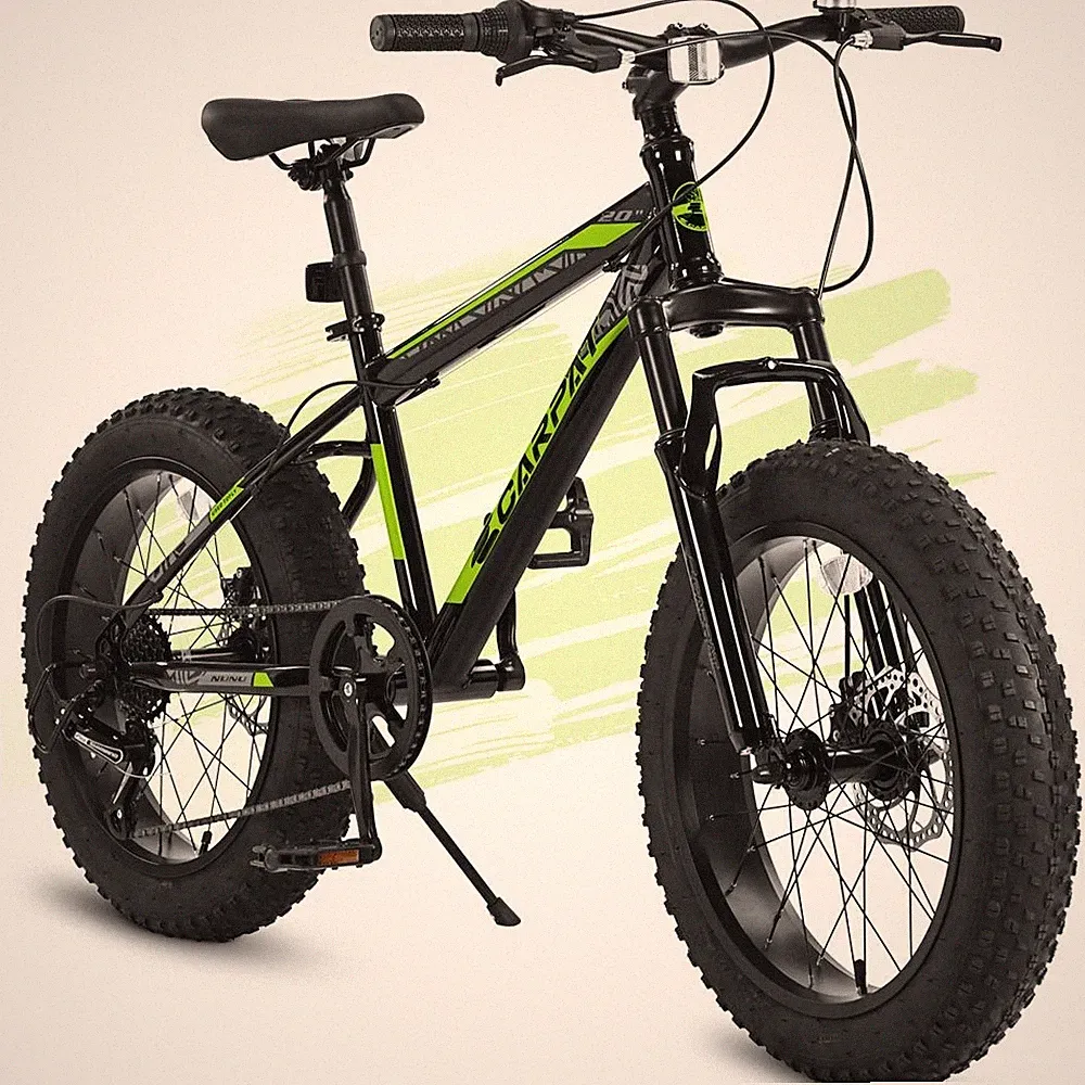 20" Mountain Bike for Kids,High Carbon Steel Frame Riding Bicycle w/Disc Brakes
