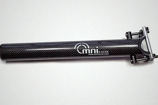 27.2x250mm OMNI Racer WORLDS LIGHTEST ULTRA-Lite Straight Carbon Seatpost: Gloss