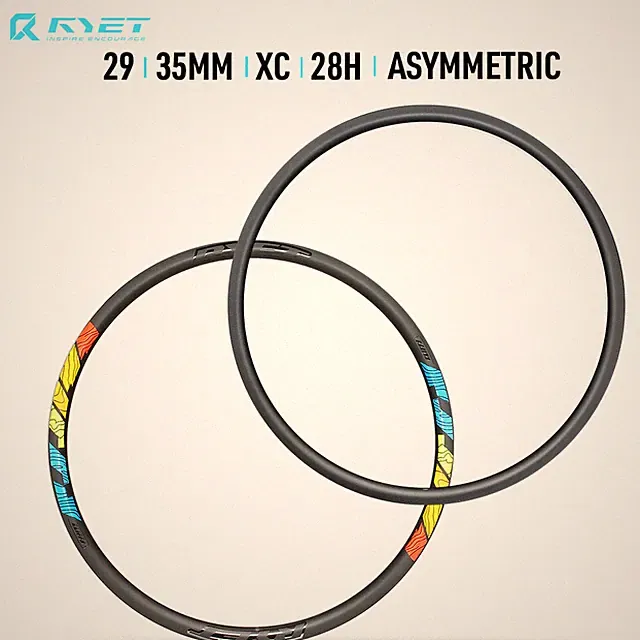 29 in Carbon MTB Rims 25mm Height 28H Clincher Tubeless Mountain Bike Wheel Rims