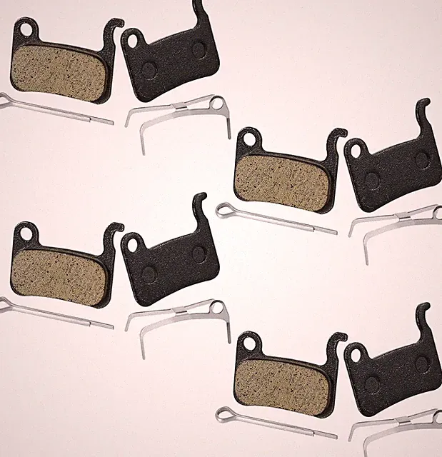 4 Pairs Bike Brake Pads for Shimano Disc Brakes, Resin Semi-Metal Replacement
