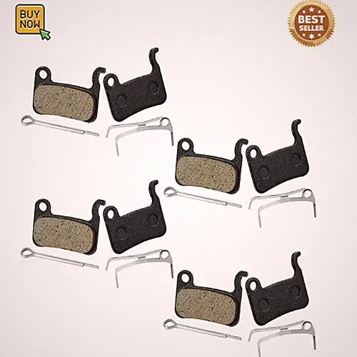 4 Pairs Bike Brake Pads, Resin Semi-Metal Bicycle Disc Brake Pads Ebike Brake