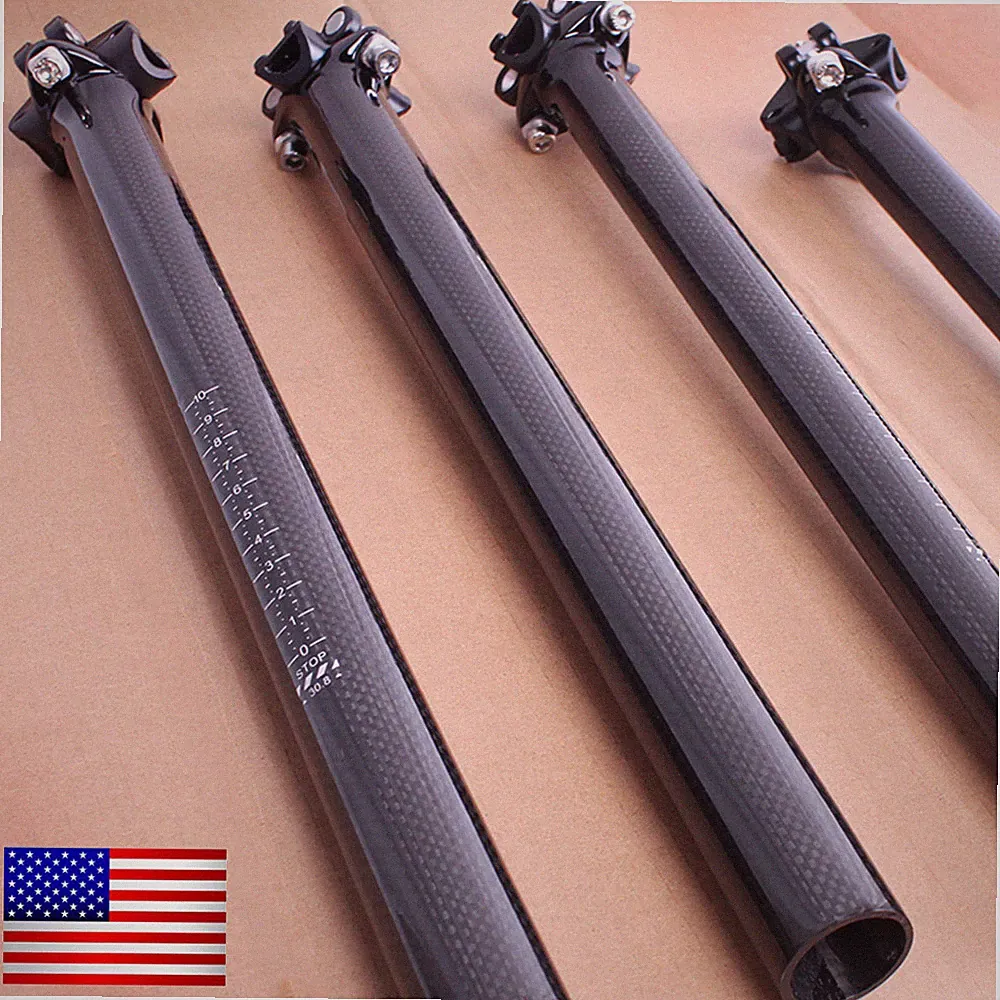 Carbon Fiber Seatpost 27.2/30.8/31.6mm MTB Road Bike Seat Tube Seat Post Clamp