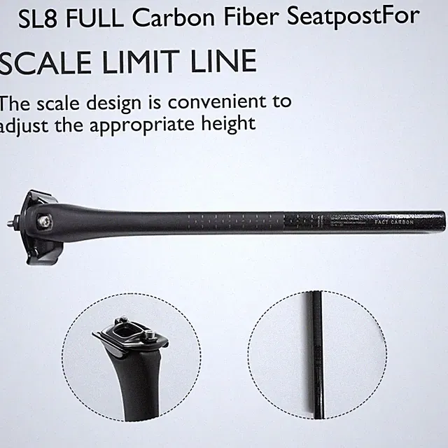 Carbon Fiber Seatpost Ultralight Road Bike Seatpost Matte 300mm/380mm 0mm Offset