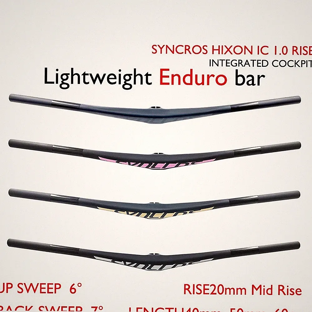 Carbon Mountain Bicycle Integrated Handlebar 28.6mm 700-800mm Width Riser Bar