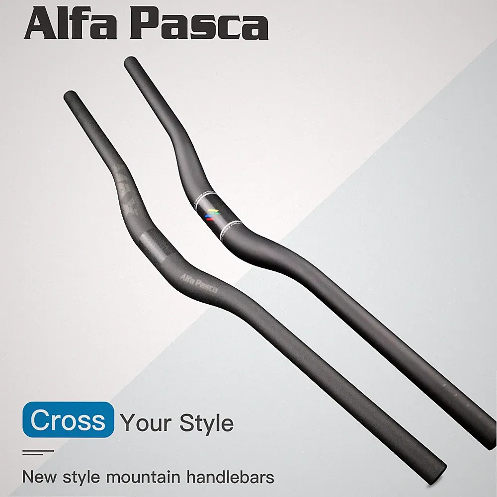 Carbon MTB Handlebar Mountain Bicycle Flat Riser Handle Bars 31.8mm Alfa Pasca