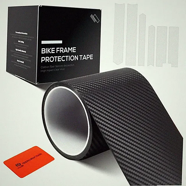 CNC Bike Frame Protection Tape,Bicycle Frame Black-3k 3m x 4in x 0.5mm