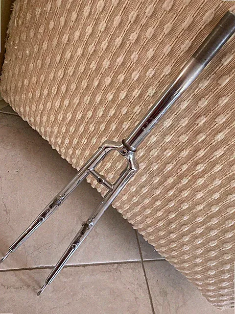 Easy Racers recumbent bike fork 1" threaded steerer tube 9 & 3/8" LUGGED CROWN