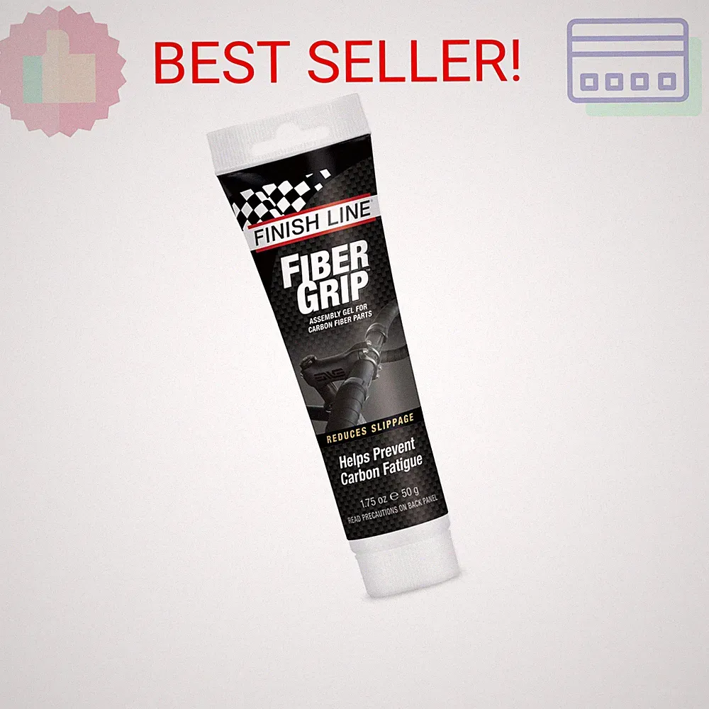 Finish Line Fiber Grip Carbon Fiber Bicycle Assembly Gel, 1.75-Ounce Tube