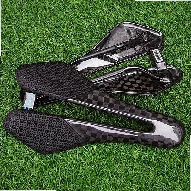Full Carbon 3D Printed Bicycle Saddle 140mm Triathlon Road MTB Gravel Bike Seat