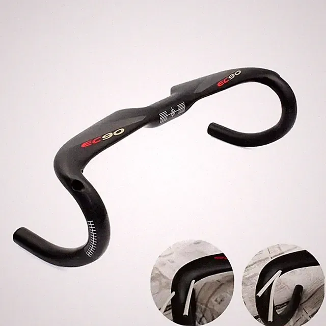 Full Carbon Mountain Bicycle Handlebars Road Bike Drop Bar Stem UD Matte