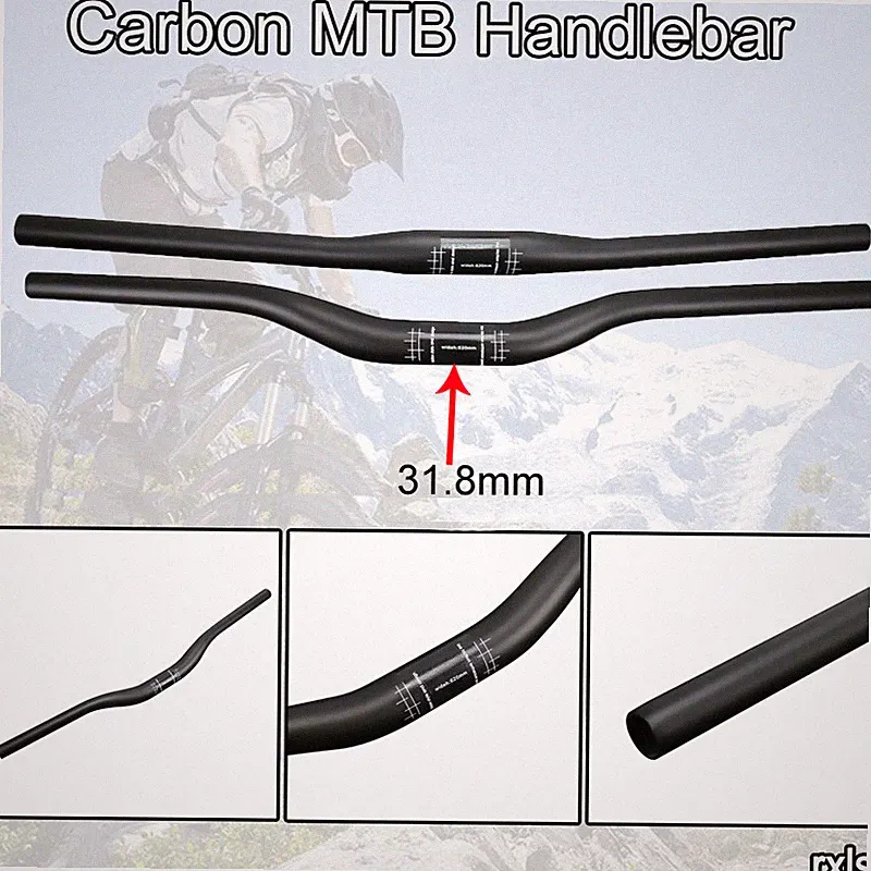 Mountain Bicycle Carbon Handlebar 31.8 UD Matte Mtb Bike Riser Handle Bars 130g