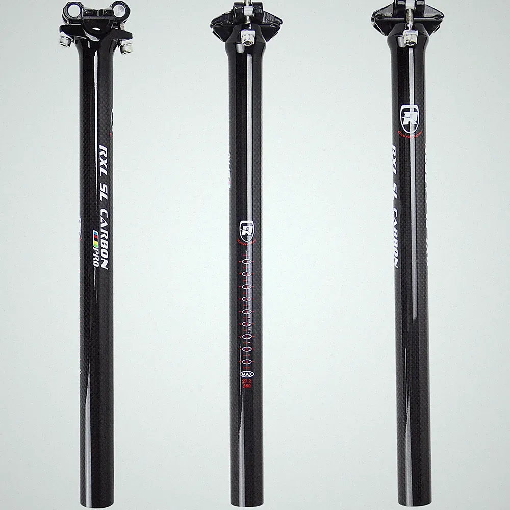 Mountain Bike Seatpost Road Bicycle Carbon MTB Seat Post Tube Glossy 350mm 400mm
