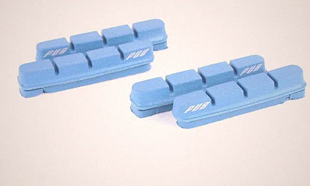 NEW Set of 4 Brake Pads for Carbon Rims BLUE for Shimano / SRAM Rim Calipers Pub