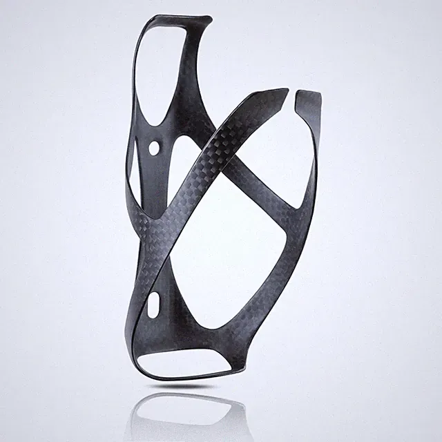 No Logo 3K Carbon Fiber Bicycle Water Bottle Cage MTB Road Gravel Bike Water Bot