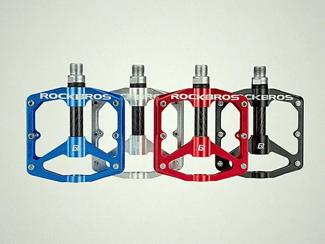 RockBros Bicycle Road Mountain Bike Pedals Carbon Fiber Sealed Bearings Aluminum