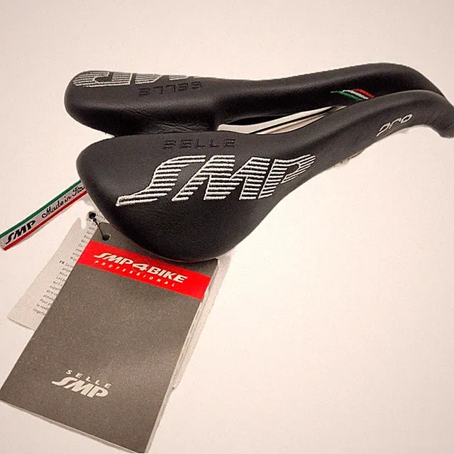 Selle SMP Pro Nera 278mm x 148mm Black Bicycle Saddle AISI 304 Rails