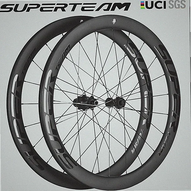 SUPERTEAM Carbon Wheelset 700C Disc Brake Tubeless UCI 50mm Carbon Wheel HG